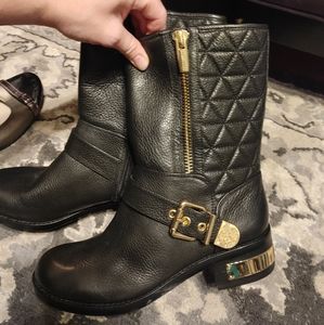 Vince Camuto black leather boots